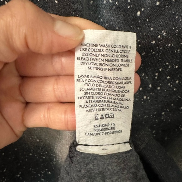 Black and White Galaxy Print Sweatshirt - Picture 4 of 7